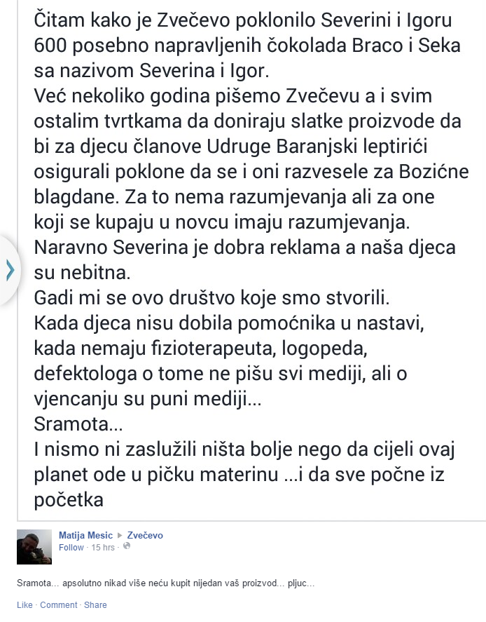 SEVERINA VAŽNIJA OD HRVATSKE DJECE: I dušu prodati za reklamu?