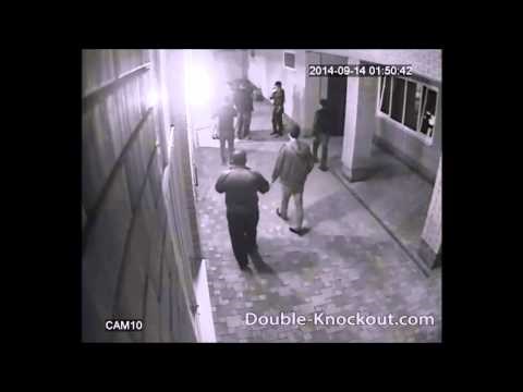 Guy drops 2 opponents with 2 punches