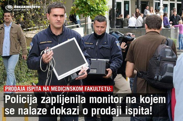 Policija zaplijenila monitore, razbijen krug korupcije!