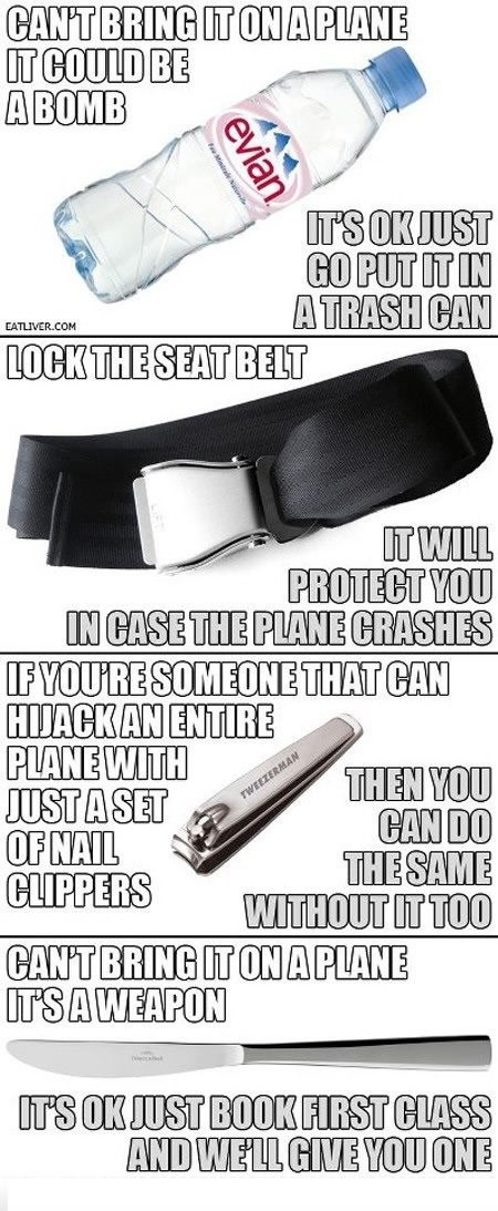 koji debil je smislio sigurnost na aerodromima?