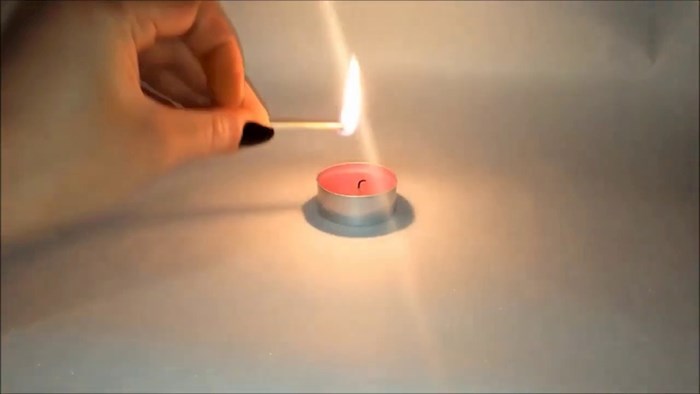 Eksperiment sa svijećom i vodom