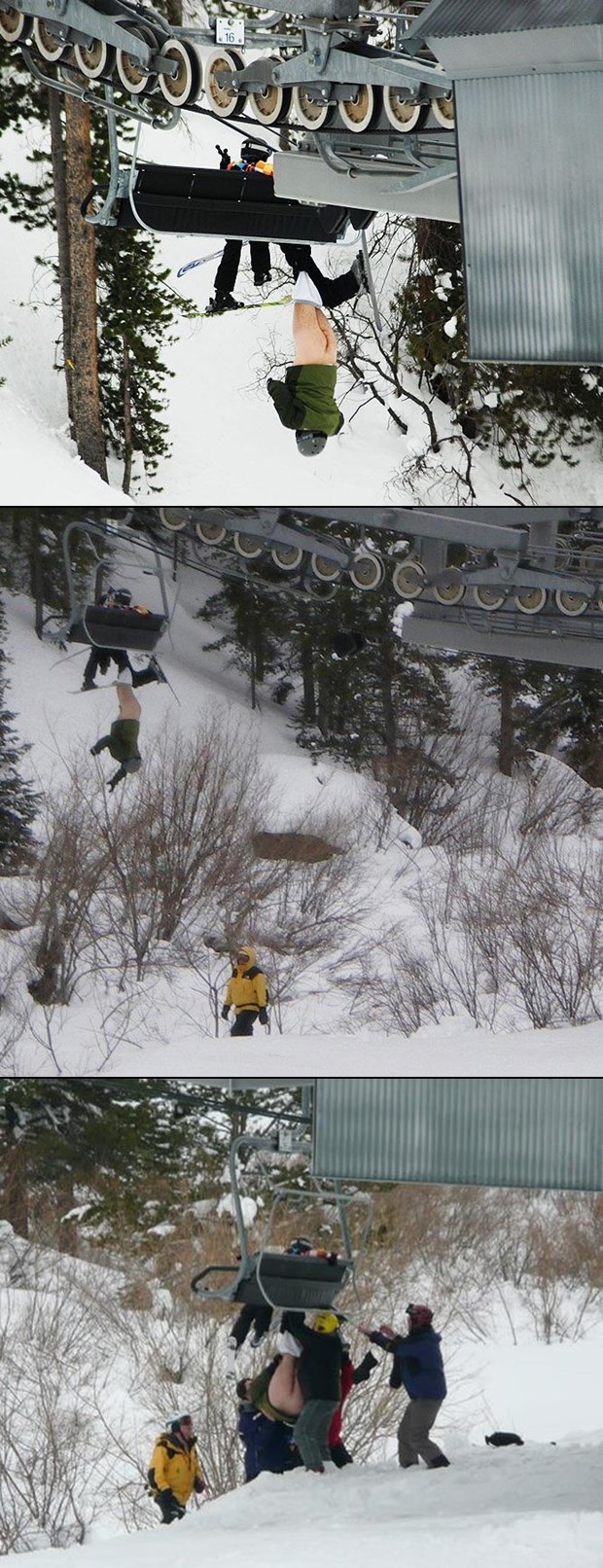 Nesvakidašnja skijaška nesreća - gologuz naglavce s vučnice