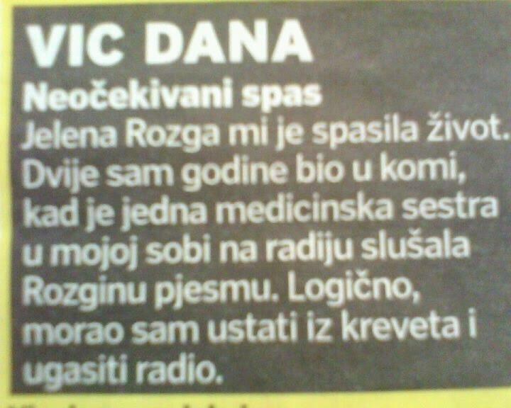 Jelena Rozga mu spasila život, ustao čovjek iz kome