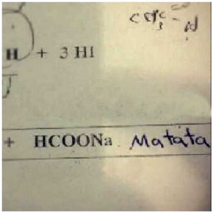 Hakuna matata - pali i na testu iz kemije :D