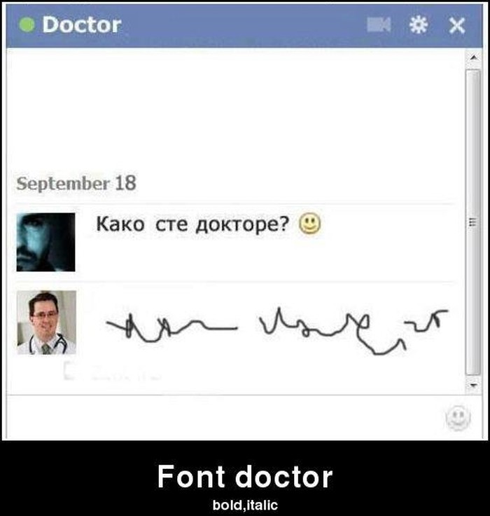 Liječnički font - pročitaj ako možeš