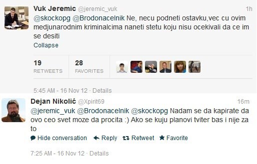 Vuk se malo zanio pa međunarodnu osvetu planira na Twitteru