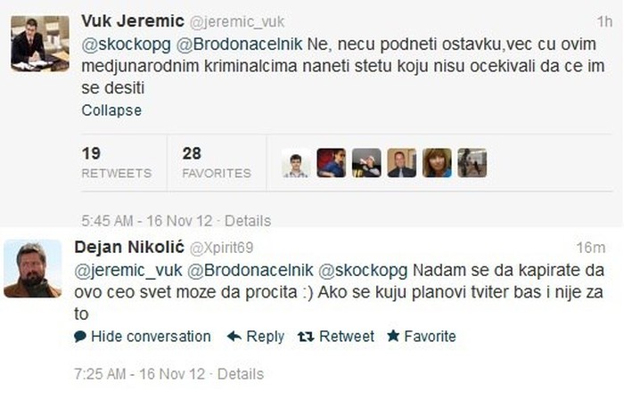 Vuk se malo zanio pa međunarodnu osvetu planira na Twitteru
