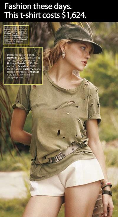 Moda današnjice: Sirotica nema ni za čitavu majicu