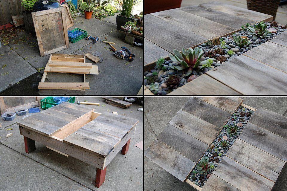 Malo mašte i truda i evo veselog proljetnog stolića u vrtu