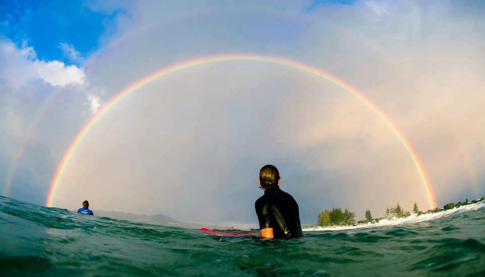 Plivanje ispod duge :)
