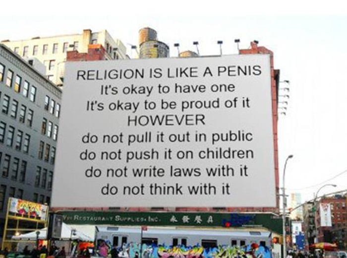 Religija je kao penis?