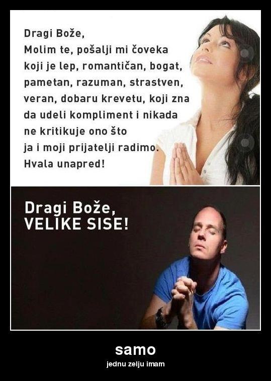 Ženske vs. muške želje: Kakvu bi ti bolju polovicu?