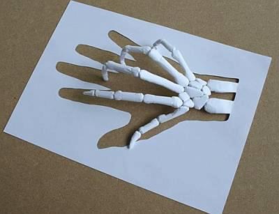 Fora origami - papirnata kosturska ruka