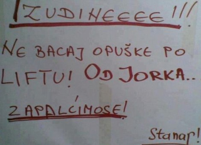Izudineeee, ne bacaj opuške, zapalćimose!