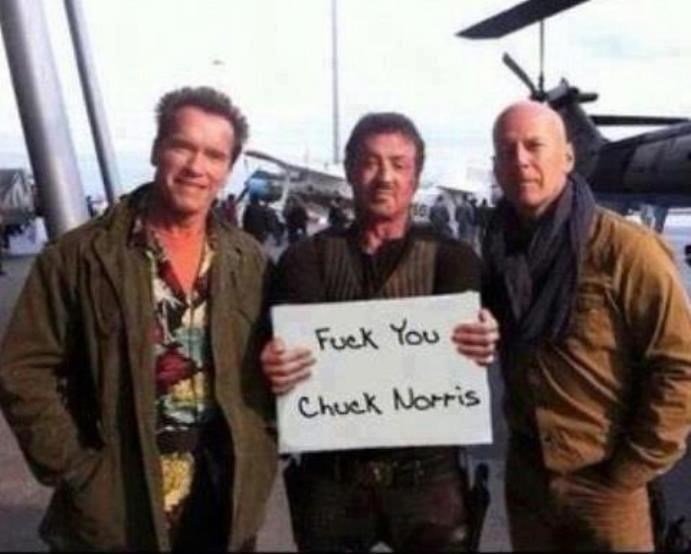 Fuck you Chuck Norris. Sad su hrabri. Prije nego umru muški.