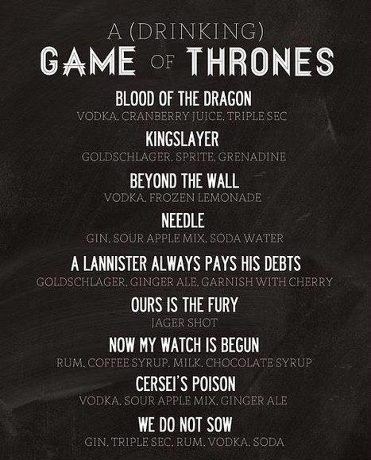 Alkoholna "Igra prijestolja"