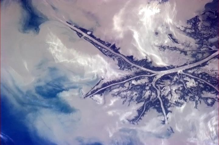 Mississippi i Meksički zaljev iz zraka