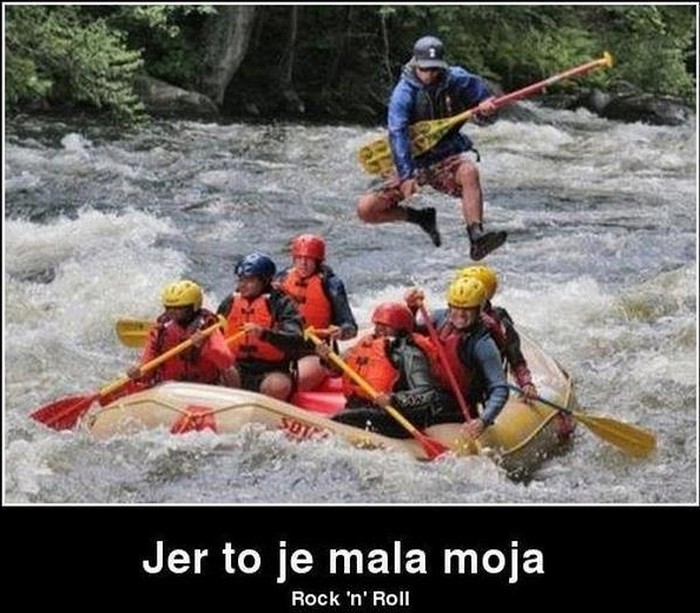 Dečki na raftingu rokaju!