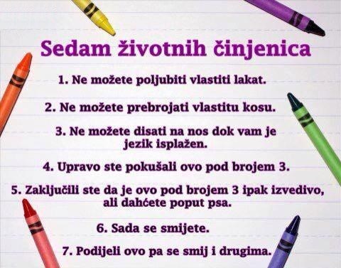 Životne činjenice koje će te nasmijati