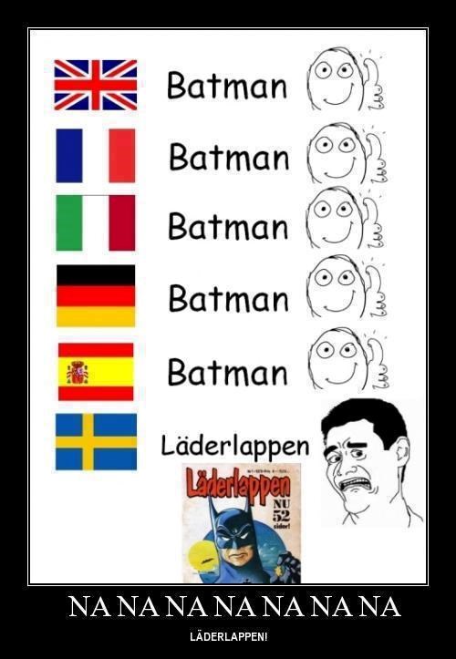 Šveđani čak i Batmana preimenovali