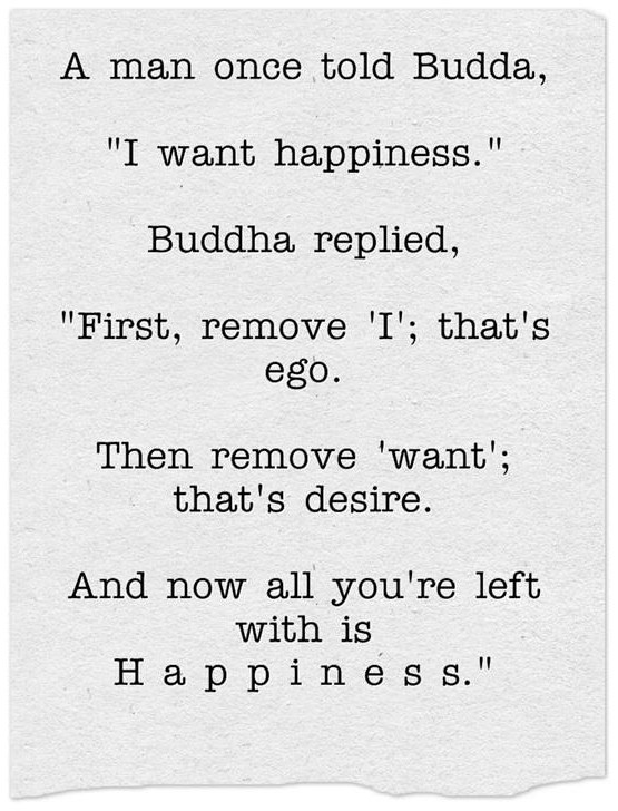 Makni ego i želje - i eto sreće