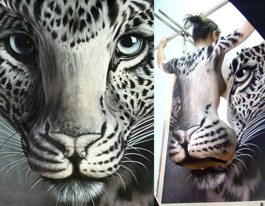 Golo žensko oslikano tijelo za savršenu iluziju