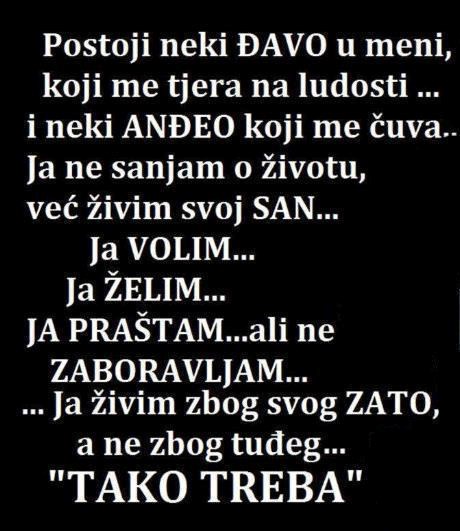 Živi zbog sebe, ne zbog drugih