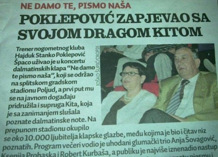 Zapjevao sa svojom dragom KITOM...