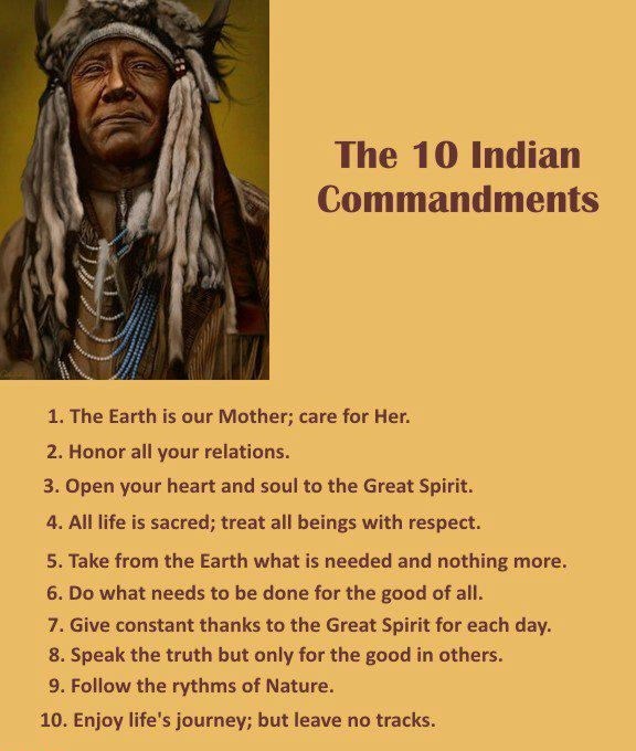 10 indijanskih zapovijedi za bolji život