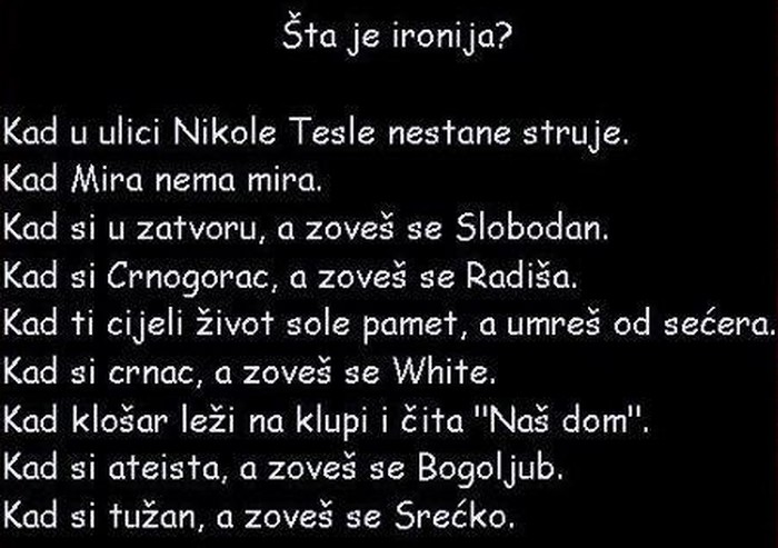 Definicije ironije :)