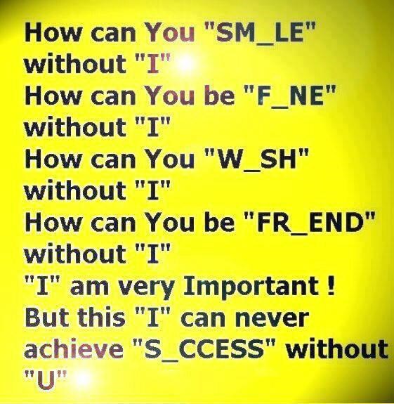 Samo "ja" nije dovoljno