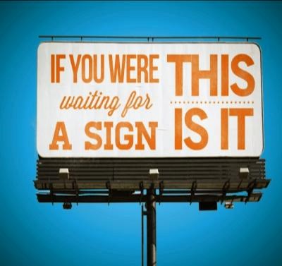 Čekaš znak s neba?