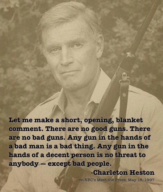 Oružje je dobro ili loše ovisno o tome tko ga drži u rukama?