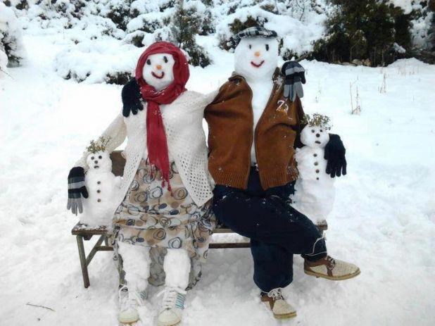 Sretna obitelj snjegovića