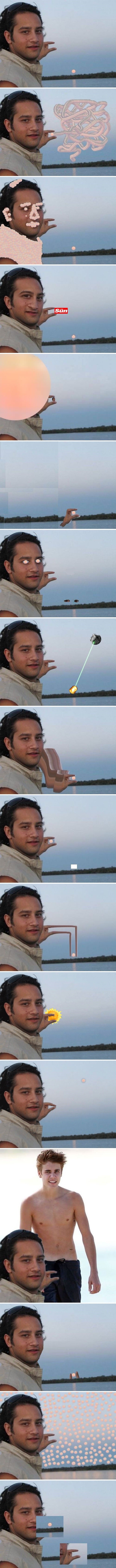 Tražio da mu netko fotošopira sunce među prste pa dobio ovo!