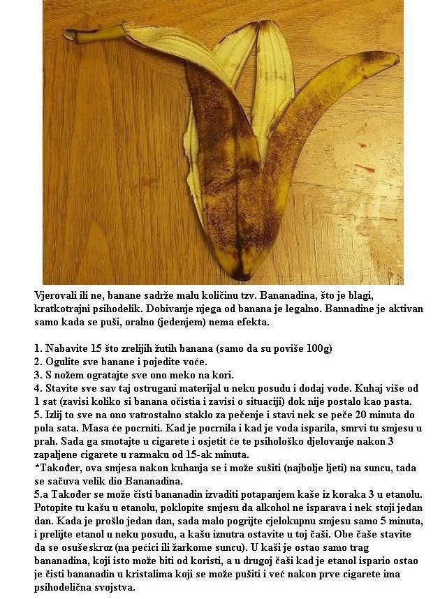 Znaš li da i od banana možeš biti "high"?