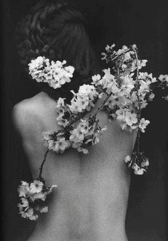 Vila proljeća uživa u cvijeću