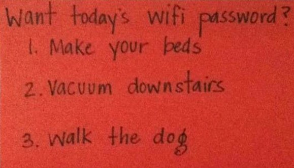 Odgojne metode 21. stoljeća: Nema šifre za WiFi!?