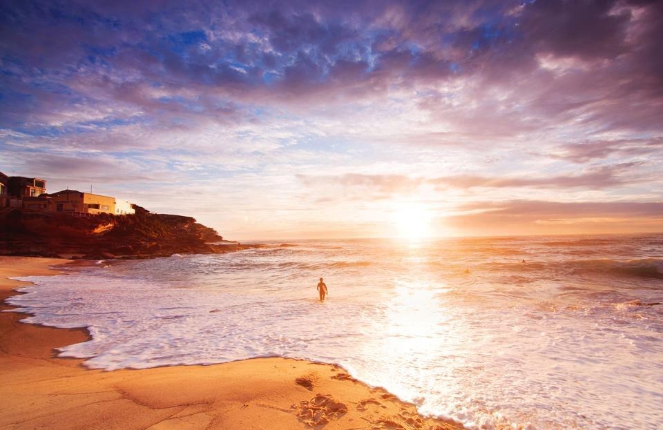 Surfanje u zlaćani suton