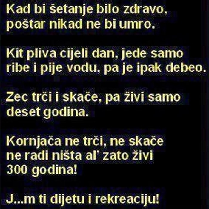 Dijete i rekreacija skraćuju život?