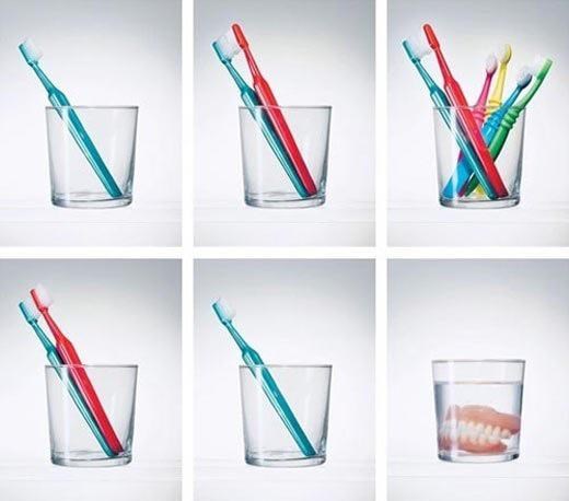 Životni vijek prikazan četkicama za zube