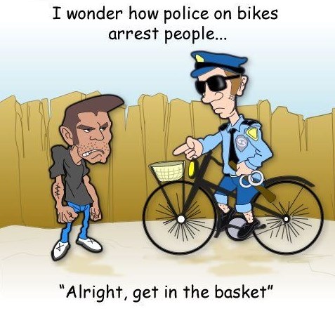 Kud policajci biciklisti tpaju kriminalce?