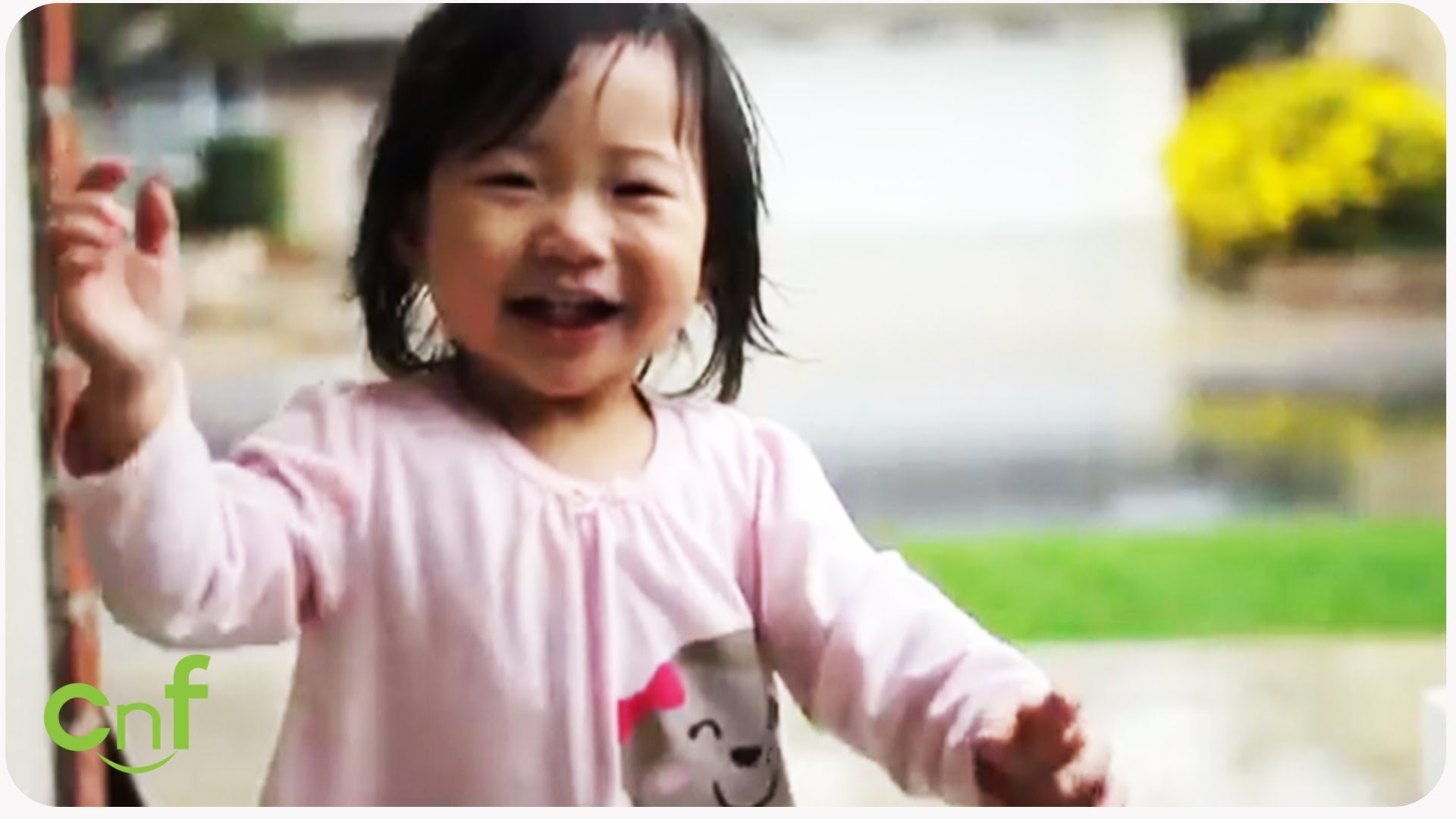 Little Girl Experiences Her First Rainfall