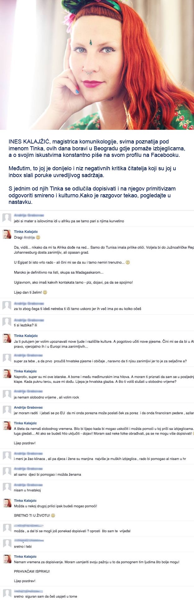 Vrijeđao Riječanku koja pomaže izbjeglicama, nakon njenog odgovora posramljen se ispričao