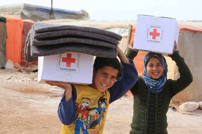 Izbjeglice bacaju pomoć crvenog križa?