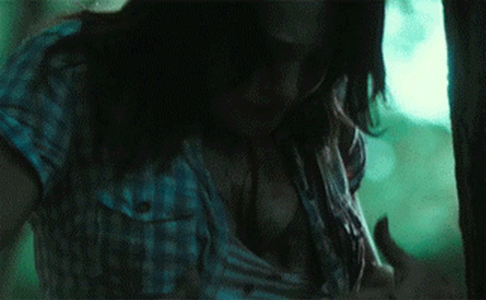 Liz-Gillies-taking-off-shirt-Animal.gif