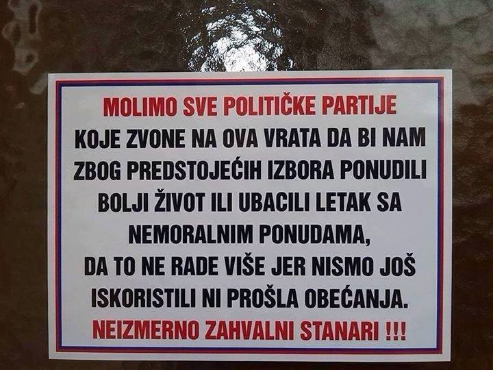 Izbori se bliže, nabavite naljepnice za vrata!
