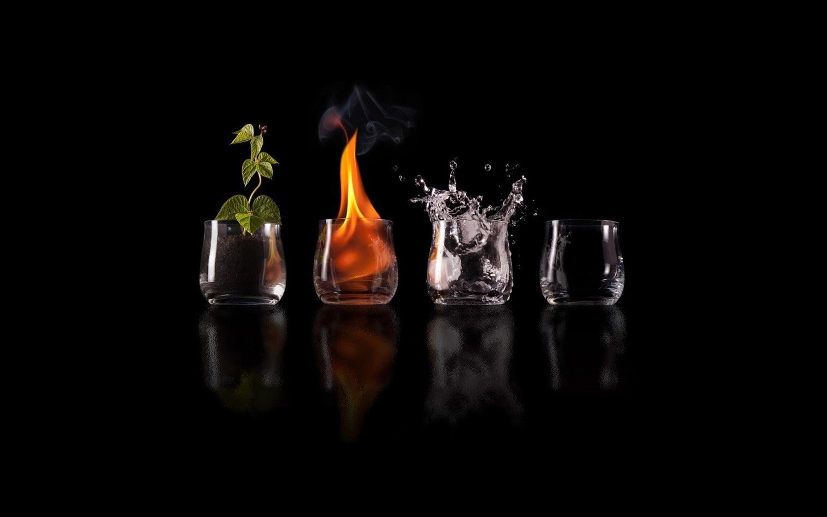 The Four Elements: Land, Fire, Water and Air!