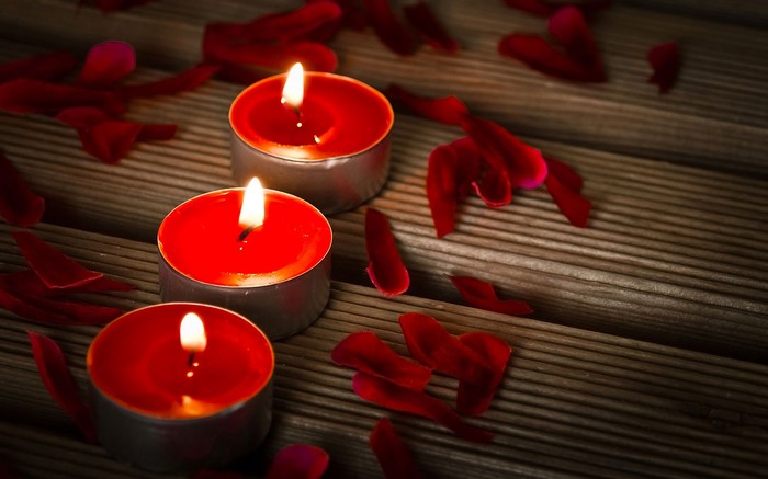 Petals and candles!