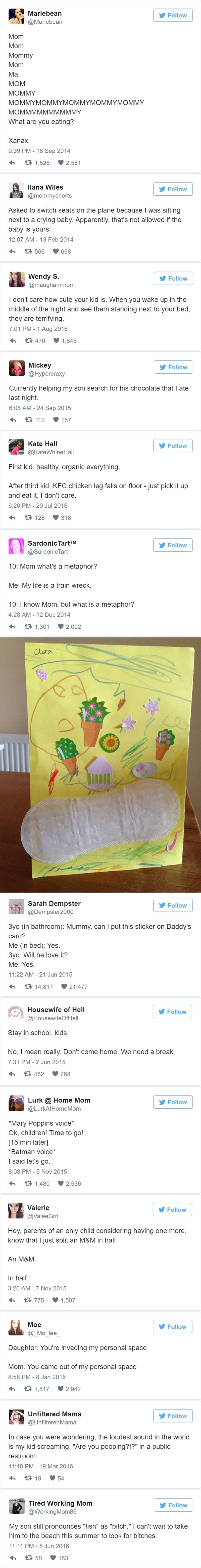 TOP 13 tweetova očajnih mama